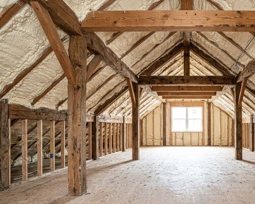 foam insulation upstairs