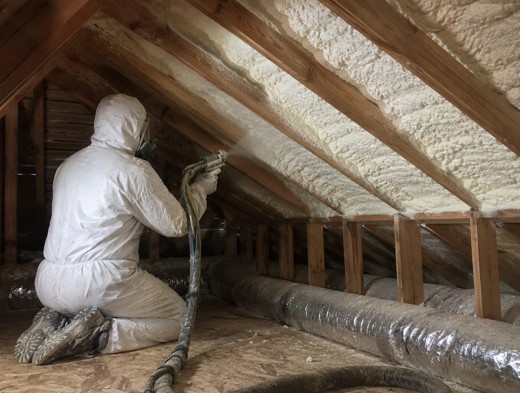 spray foam contractor tight space